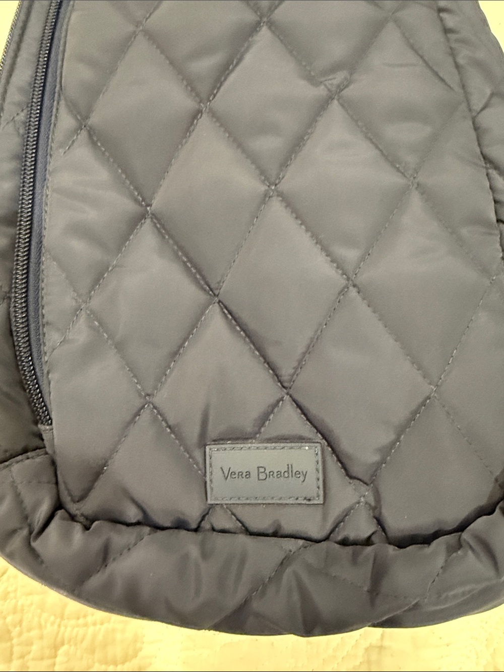 Vera Bradley Quilted Navy Crossbody Sling - Picture 2 of 5